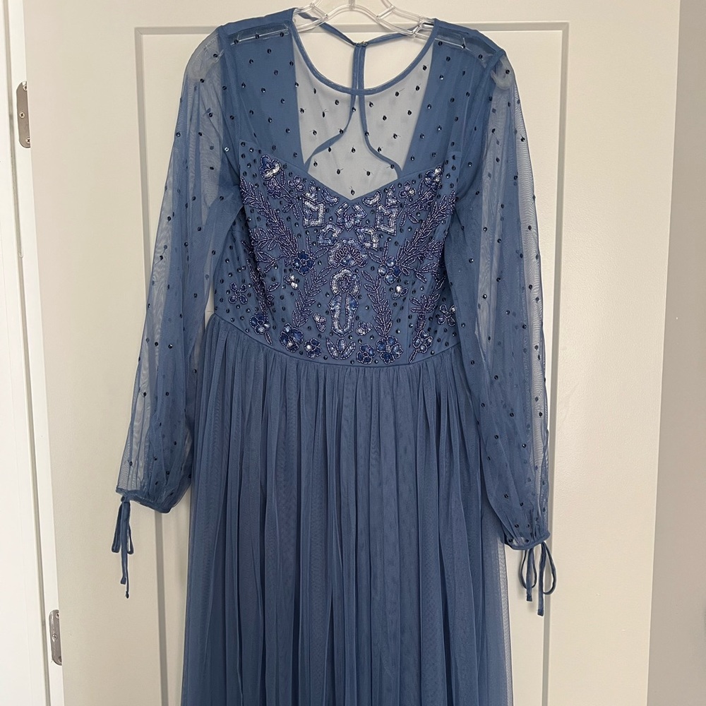 Maya deluxe beaded tulle dress